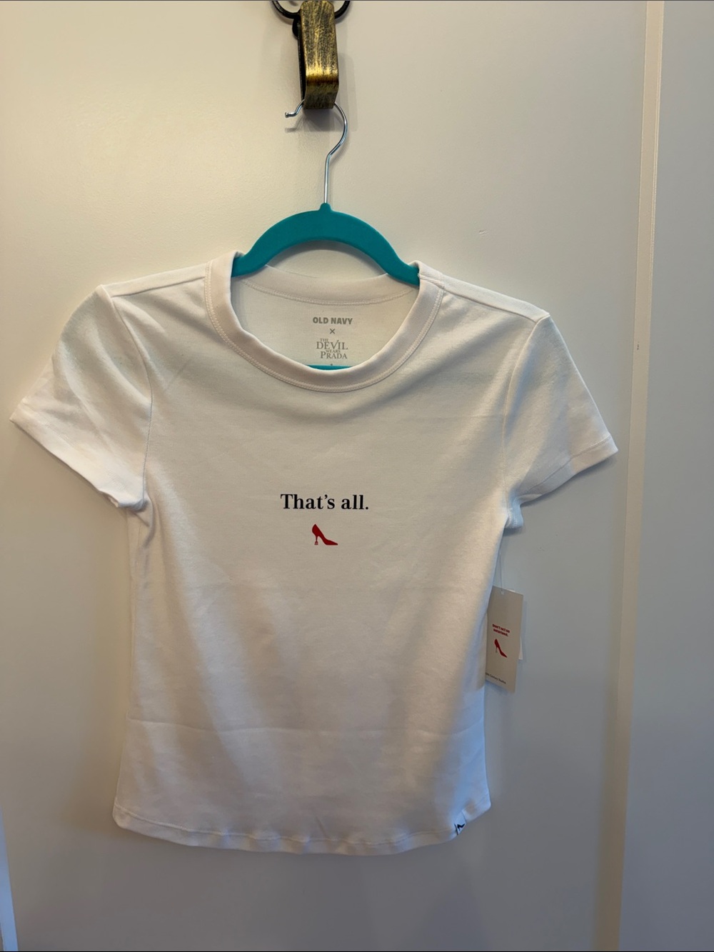 NWT- Small Old Navy White t-shirt “That's all.'  From the Devil Wears Prada 2